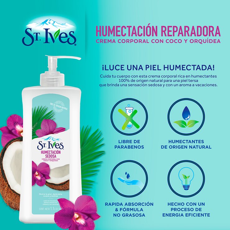 St. Ives Crema Corporal con Coco y Orquídea 2 pzas de 1.1 L — Imagen 2 de 4