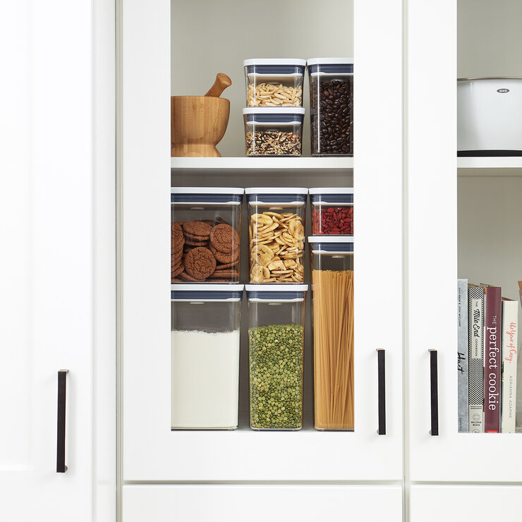 Oxo Softworks Juego de Recipientes  con Tapas y Botón Emergente  para Almacenar 9 Piezas  — Imagen 2 de 3