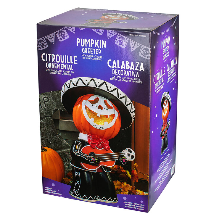 Calabaza Decorativa con Música y luz LED — Imagen 3 de 4