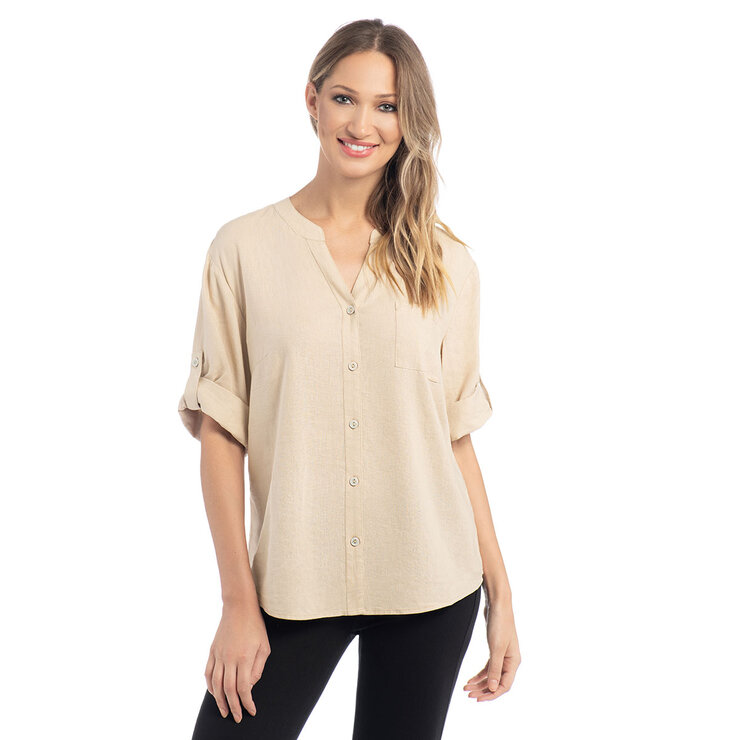 Cable and Gauge Blusa para Dama con manga enrollada Varias Tallas y Colores — Imagen 3 de 3