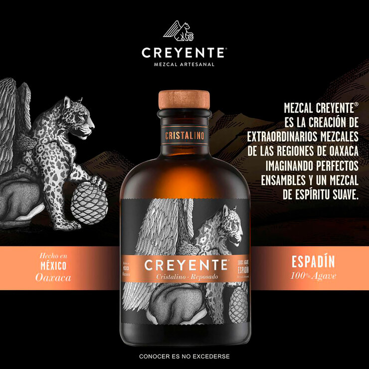 Mezcal Creyente Cristalino 750ml — Imagen 2 de 4