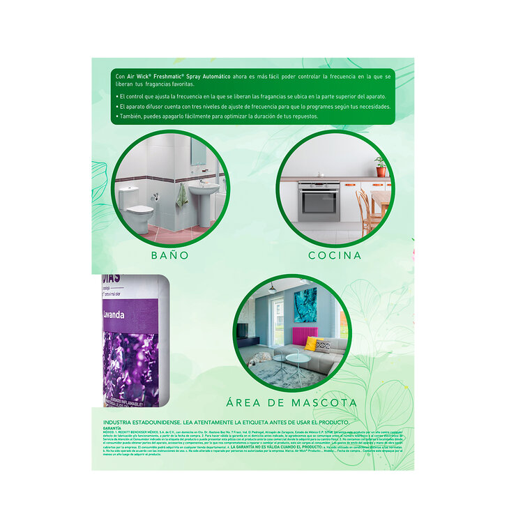 Air Wick Aromatizante de Ambiente Freshmatic 4 pzas de 250 ml. — Imagen 2 de 3