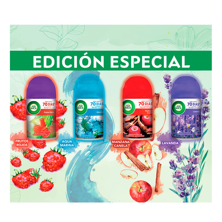 Air Wick Aromatizante de Ambiente Freshmatic 4 pzas de 250 ml. — Imagen 3 de 3