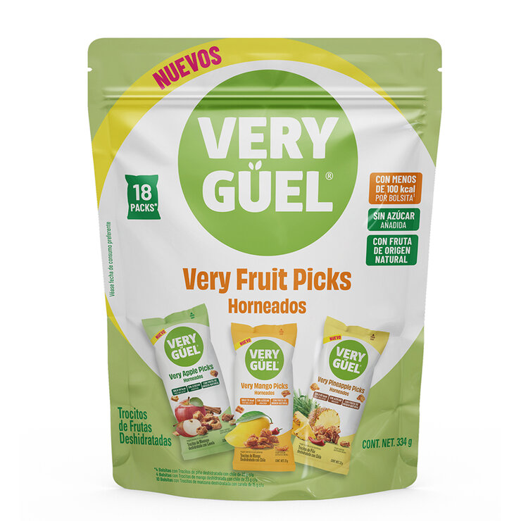 Very Güel Trocitos de Frutas Dehidratadas 18pzas de 23g — Imagen 2 de 4