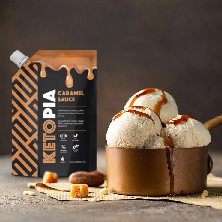 Ketopia Salsas Sabor Caramelo y Chocolate 2pzas 250 g — Imagen 3 de 4