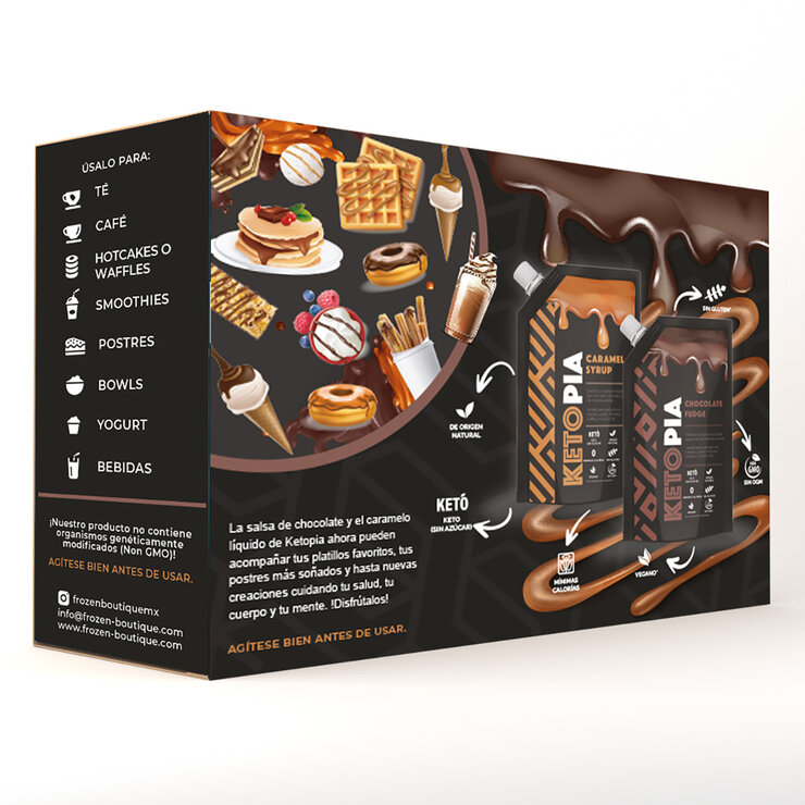 Ketopia Salsas Sabor Caramelo y Chocolate 2pzas 250 g — Imagen 1 de 4