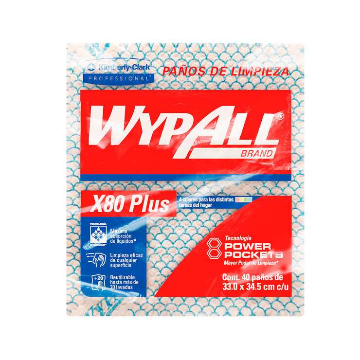  Kimberly-Clark Wypall Paños de Limpieza 40 pzas