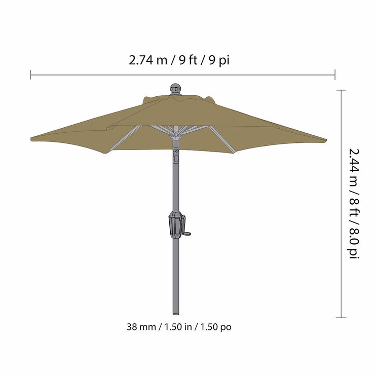 Seasons Sentry, Sombrilla Redonda 2.74 m — Imagen 2 de 4