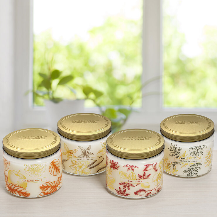 Bellevue Luxury Candles Velas con Fragancia y Aceites 4 piezas — Imagen 3 de 3