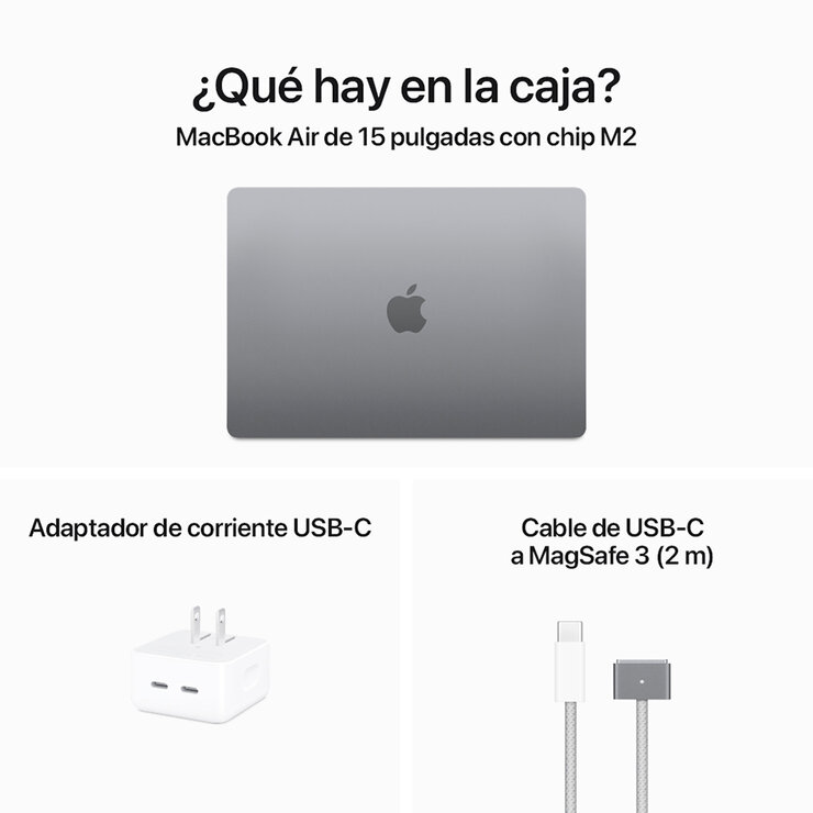 Apple MacBook Air 15" Chip M2 512 GB Gris Espacial  — Imagen 3 de 4