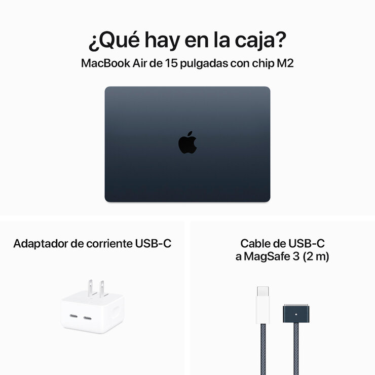 Apple MacBook Air 15" Chip M2 512 GB Medianoche — Imagen 2 de 4