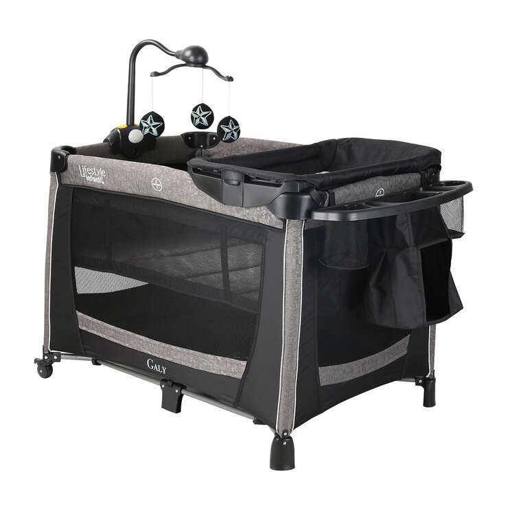 Infanti Lifestyle, Cuna de viaje de lujo, Modelo Galy, color Negro — Imagen 1 de 4