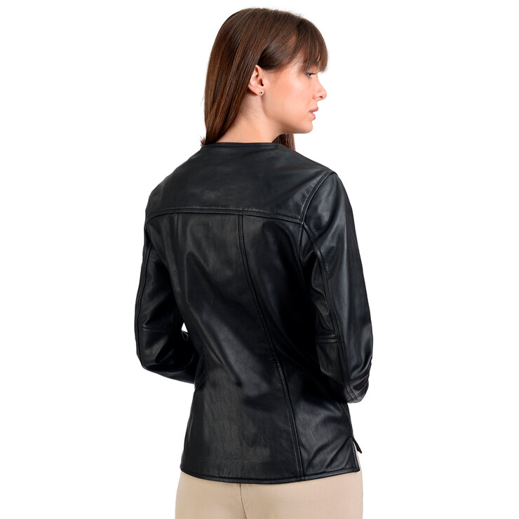 Nine West, Chaqueta de Piel para Dama, Color Café Oscuro, Varias Tallas — Imagen 3 de 3