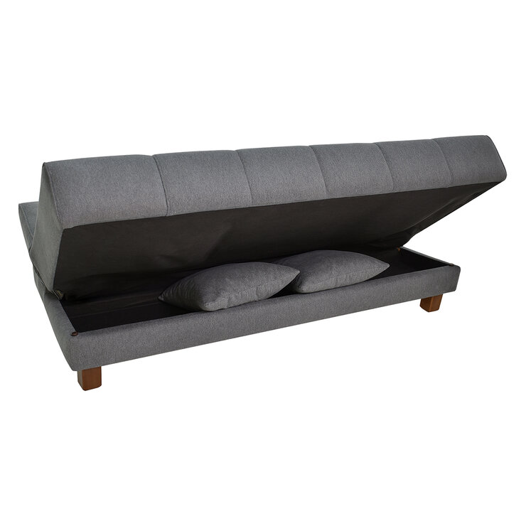 Violanti, Sofa Cama de 3 Plazas Sin Brazo, Color Gris — Imagen 2 de 4
