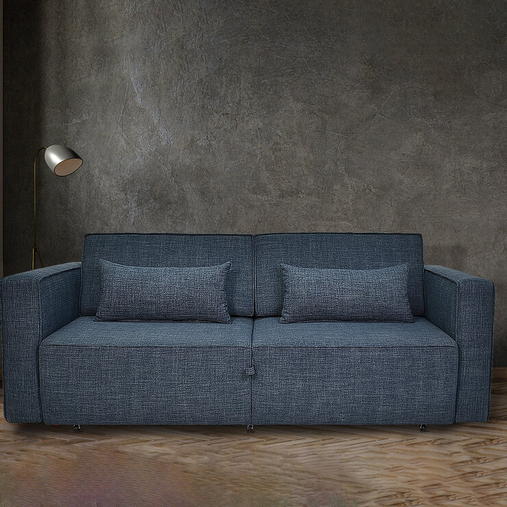 Violanti, Sofa Cama de 3 Plazas, Color Azul — Imagen 1 de 4