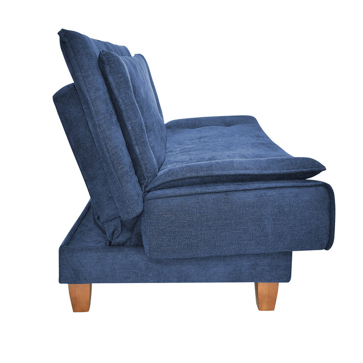 Violanti, Sofa Cama de 3 Plazas Sin Brazo, Color Azul — Imagen 3 de 4