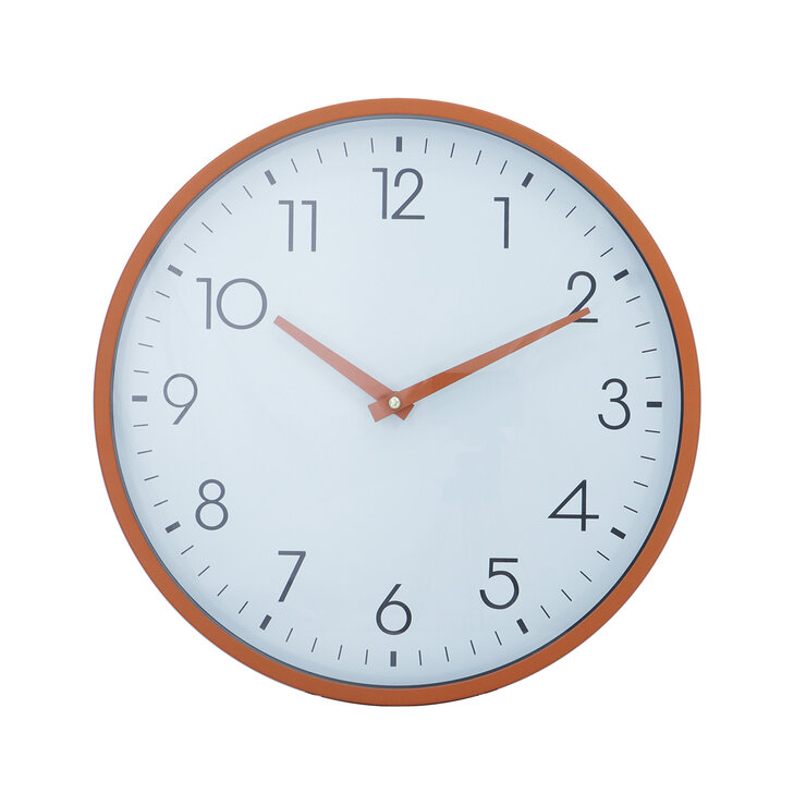 Amoreto Reloj de Pared con Marco y Manecillas Color Cobre — Imagen 1 de 3