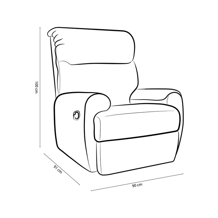 Violanti, Sofá Reclinable, Color Café — Imagen 2 de 4