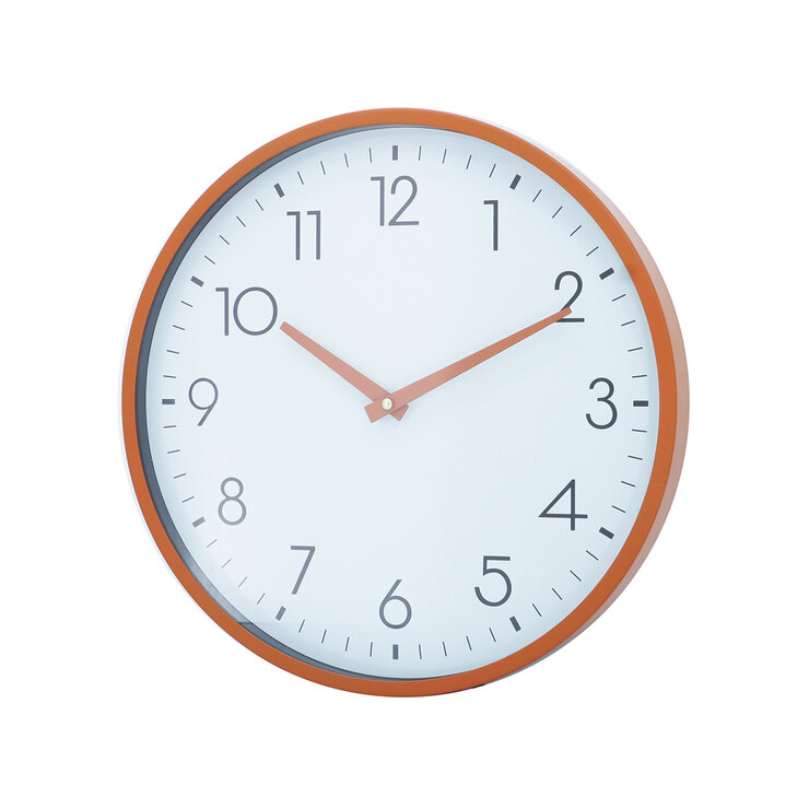 Amoreto Reloj de Pared con Marco y Manecillas Color Cobre — Imagen 2 de 3