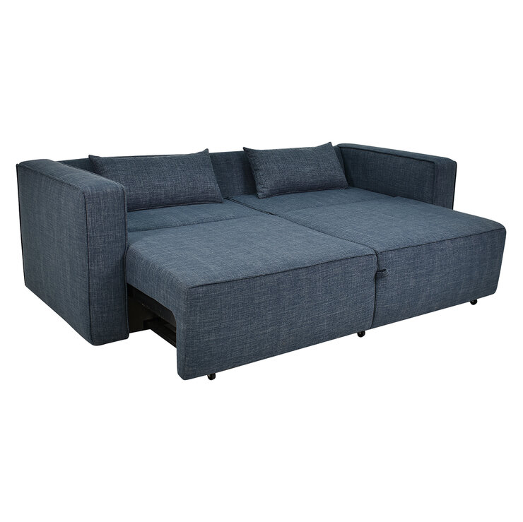 Violanti, Sofa Cama de 3 Plazas, Color Azul — Imagen 4 de 4