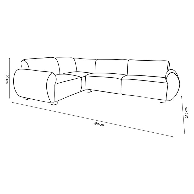 Violanti, Sofa Cama Esquinero, Color Gris — Imagen 2 de 4