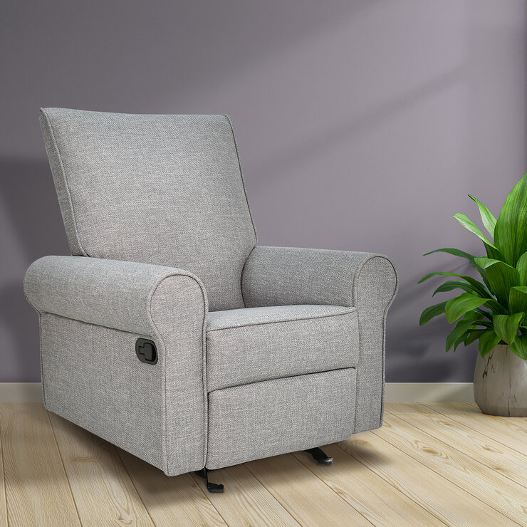 Violanti, Sillón Reclinable Mecedora, Color Gris — Imagen 1 de 4