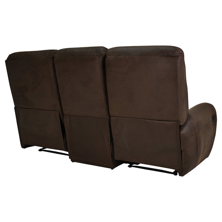 Violanti, Sofa de 3 Plazas y 2 Reclinables, Color Café — Imagen 3 de 4