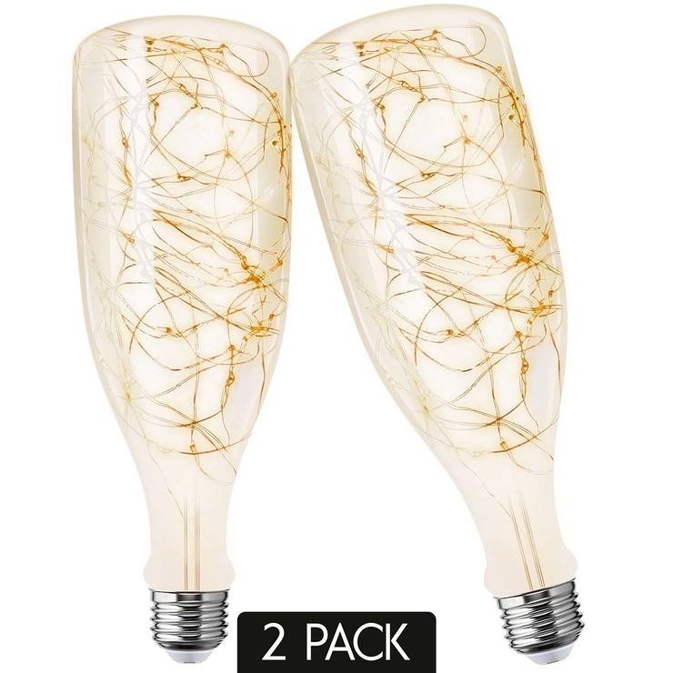 AKSI, Set de 2 Focos Decorativos de Botella LED Vintage 