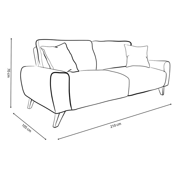Violanti, Sofá Cama de 3 Plazas, Color Gris — Imagen 4 de 4