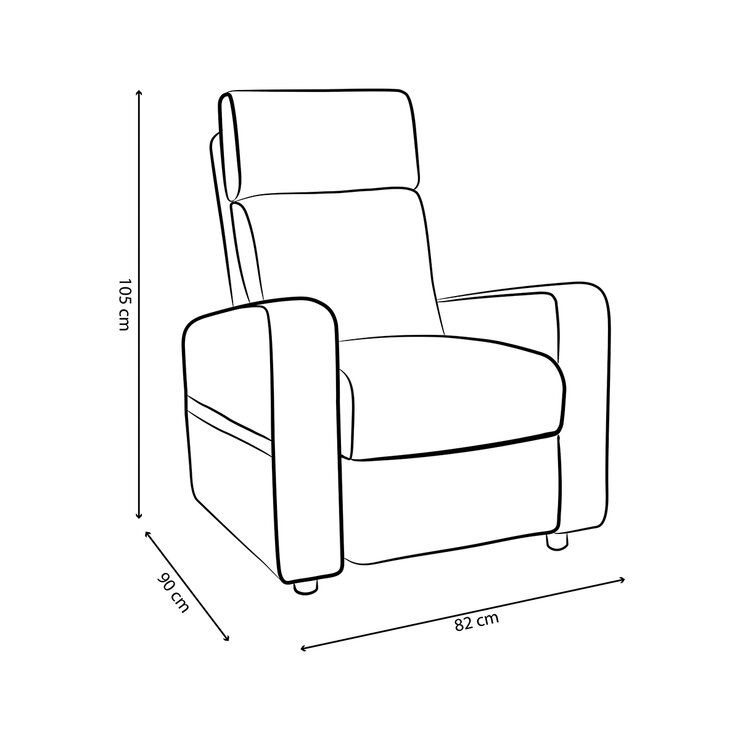 Violanti, Sillón Reclinable Color Beige — Imagen 4 de 4