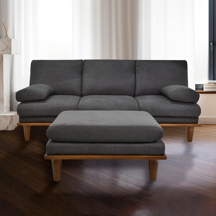 Violanti, Sofá Cama de 3 Plazas, Color Gris