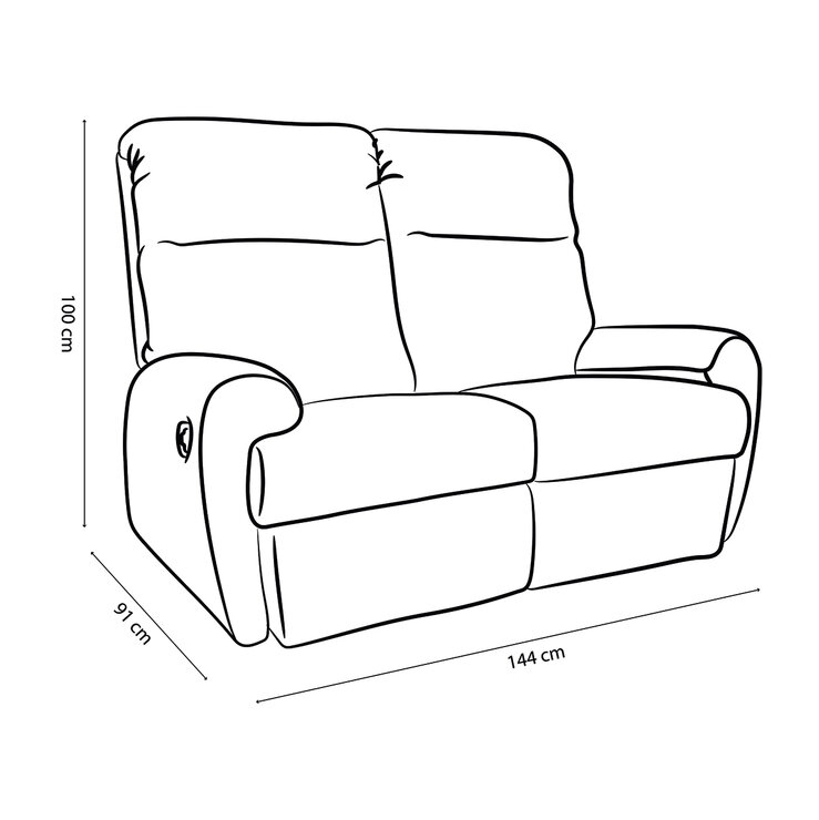 Violanti, Loveseat Reclinable, Color Café — Imagen 4 de 4