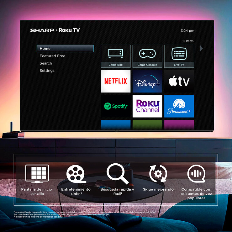 Sharp Pantalla 65" 4K UHD Smart TV — Imagen 2 de 4