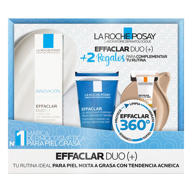 Kit Effaclar Duo 40ml +Gel Limpiador 50ml + Anthelios Uvmune 400 3ml — Imagen 2 de 3