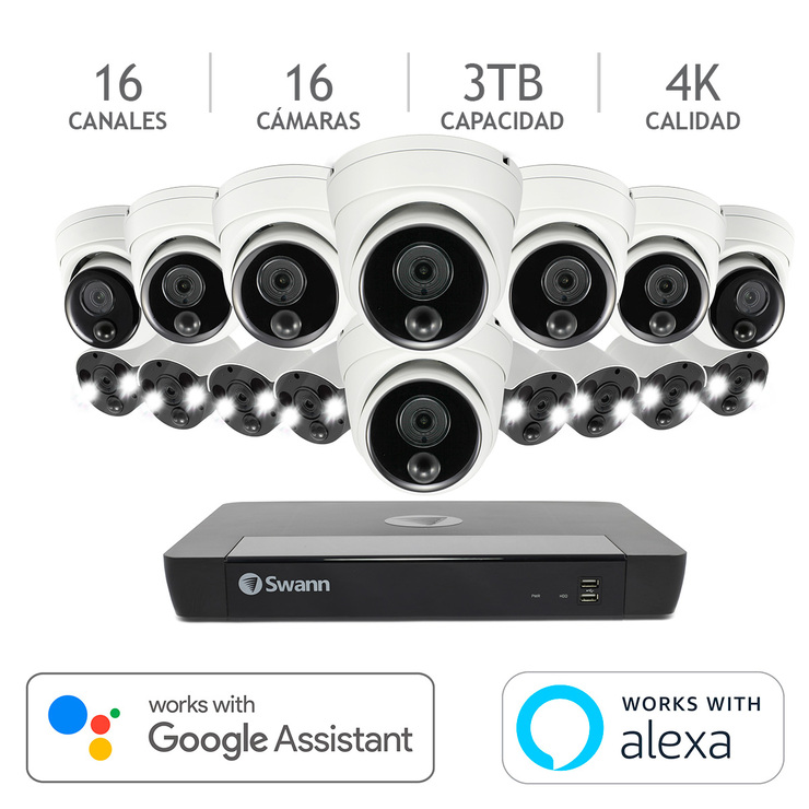Swann, Sistema de Seguridad de 16 Cámaras 4K Ultra HD NVR — Imagen 1 de 4