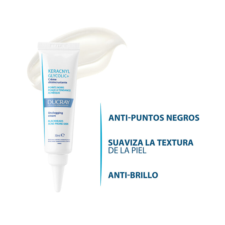 Ducray Keracnyl Glycolic+ Crema Facial 30 ml — Imagen 3 de 3