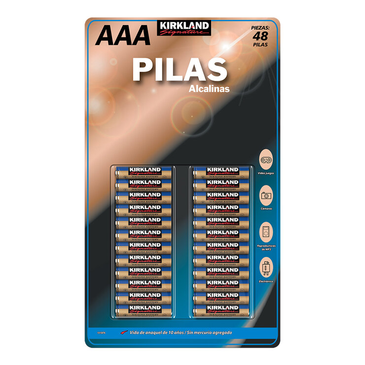Kirkland Signature, Pilas Alcalinas AAA de 48 piezas — Imagen 1 de 3