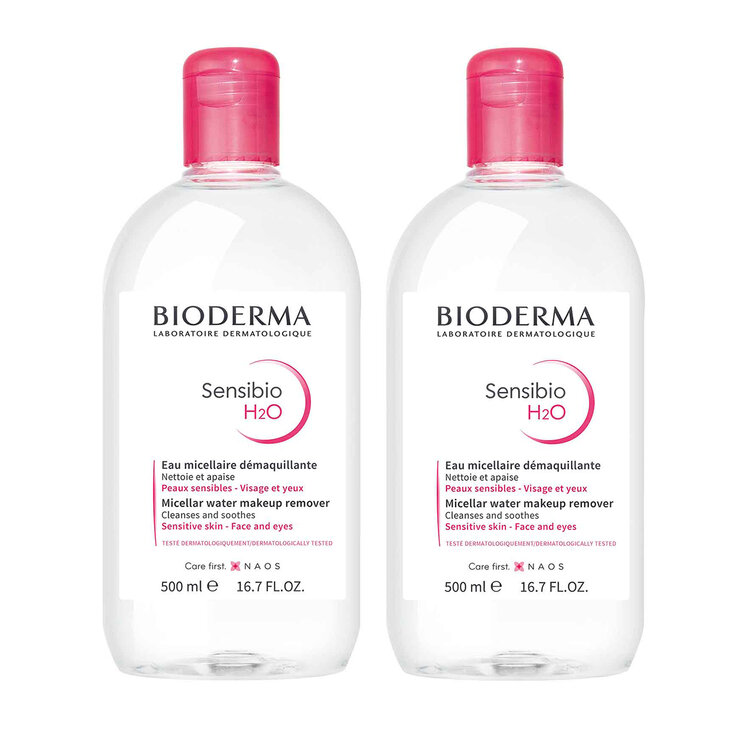 Bioderma Sensibio H2O Agua Micelar Desmaquillante 2 pzas de 500ml — Imagen 1 de 4