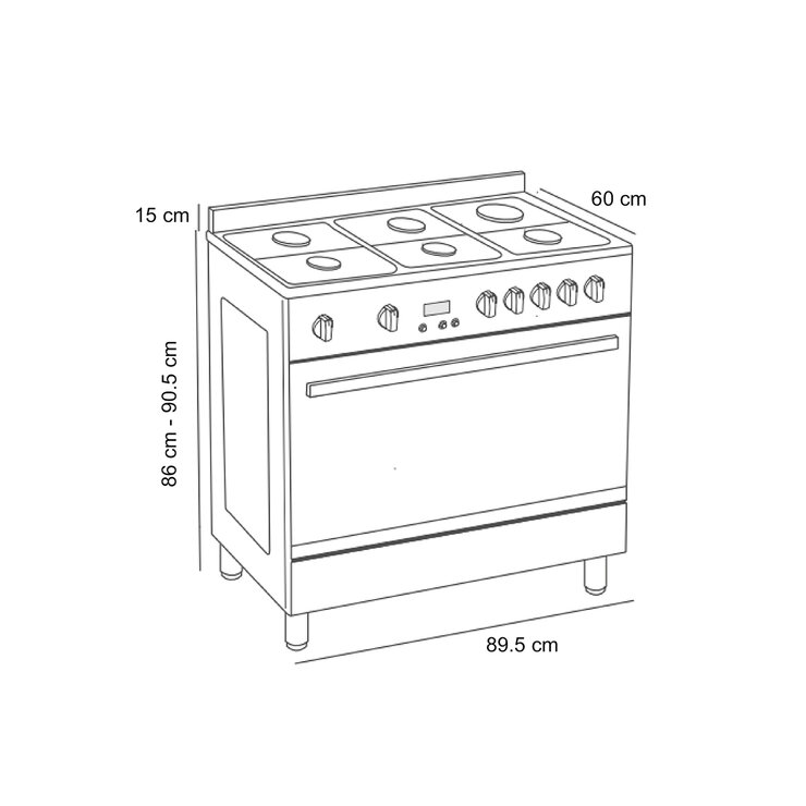 Teka Estufa libre empotre 35" 6 quemadores — Imagen 3 de 4