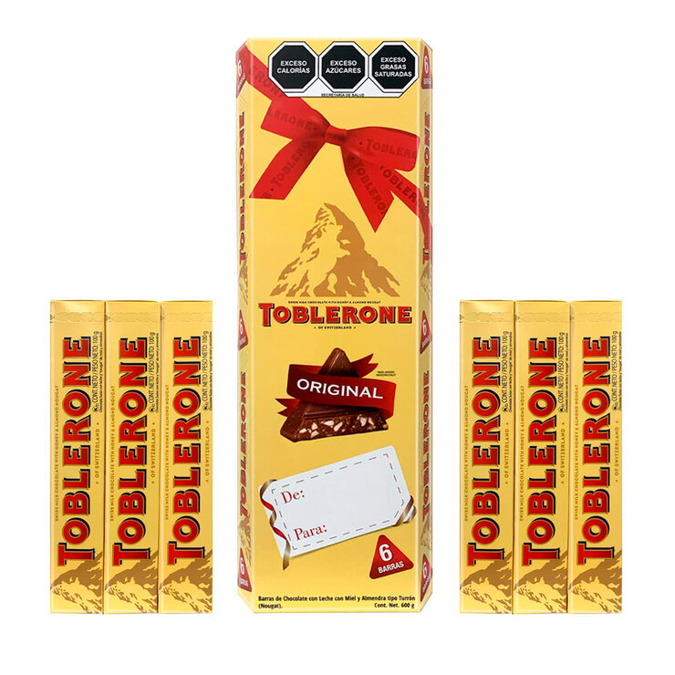 Toblerone Chocolate de Leche con Miel y Almendra tipo Turrón 6pzas 100 g — Imagen 2 de 3
