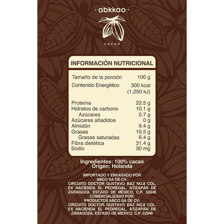 Abkkao Cacao en Polvo 100% Natural 1 kg — Imagen 2 de 4