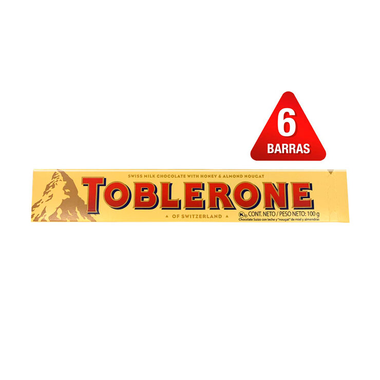 Toblerone Chocolate de Leche con Miel y Almendra tipo Turrón 6pzas 100 g — Imagen 3 de 3