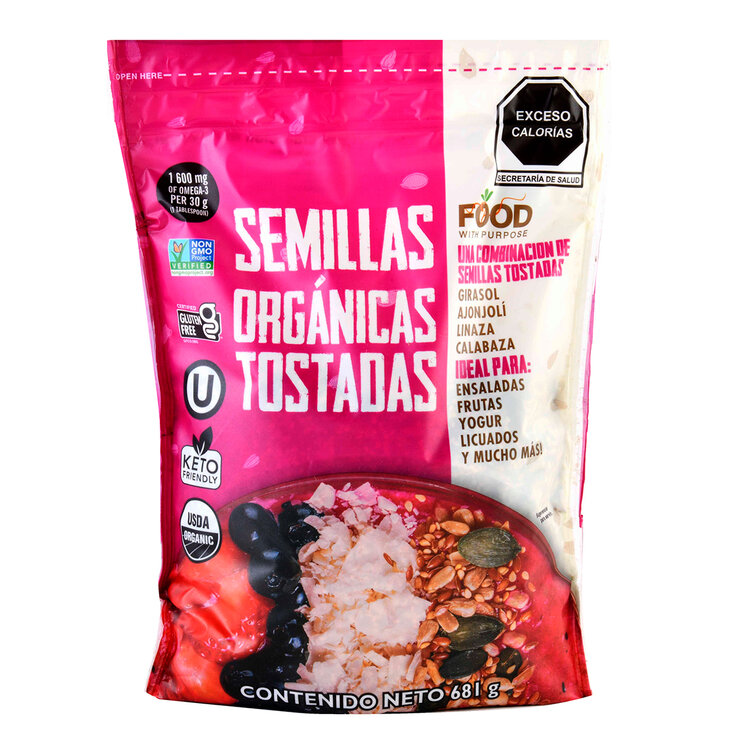 Food With Purpose Semillas Orgánicas Tostadas 681 g — Imagen 1 de 4