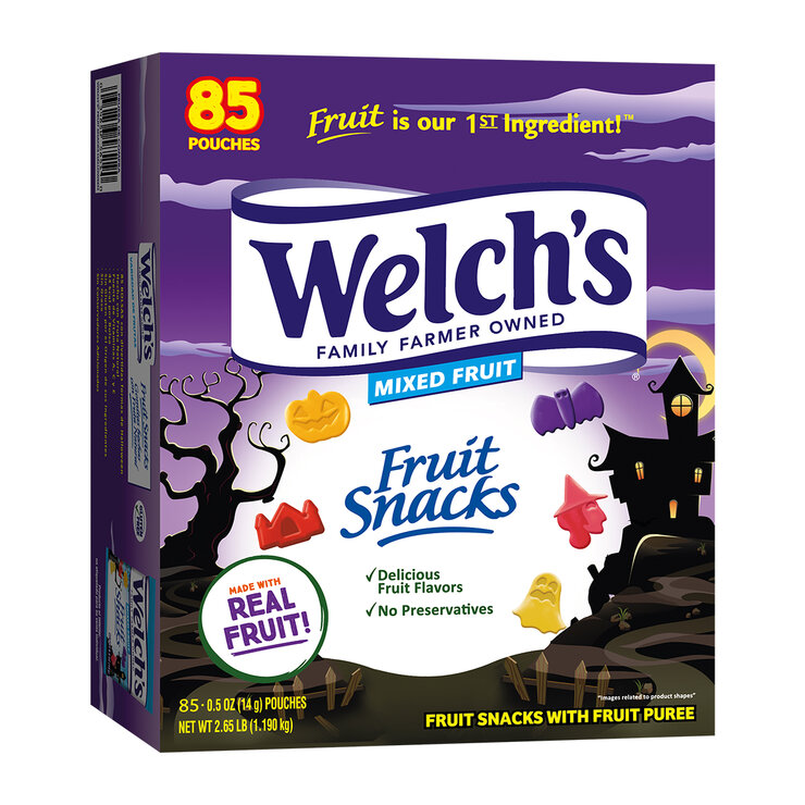 Welch's Halloween Gomitas Hechas con Fruta Natural 85 pzas de 14 g