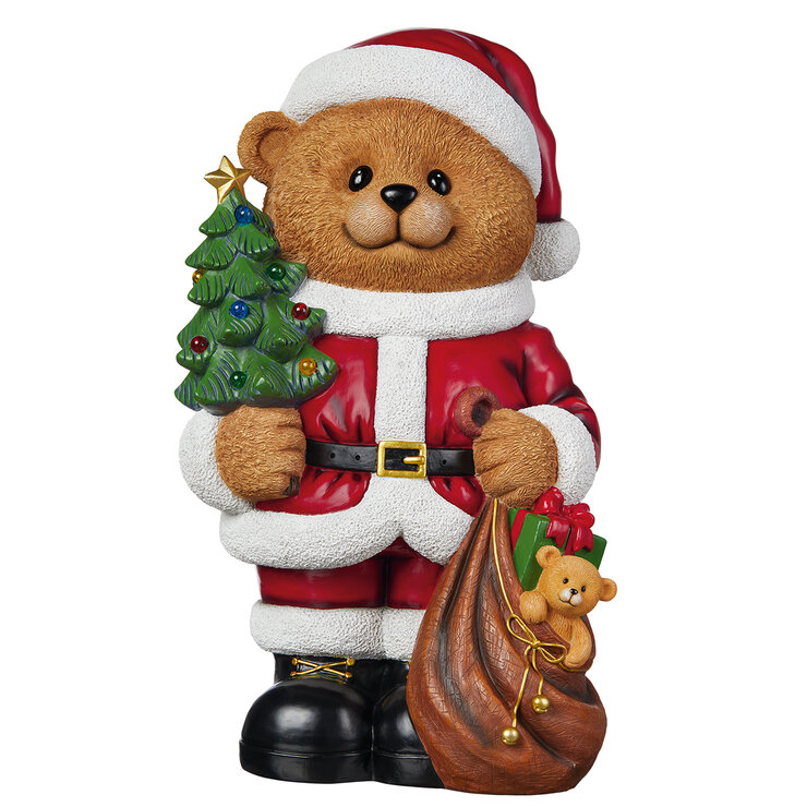 Estatua de Oso con Árbol de Navidad y Luces LED — Imagen 2 de 4