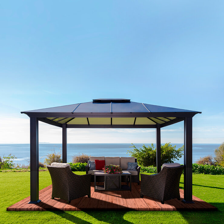 Paragon, Pérgola Santa Monica de Aluminio de 3.65m x 4.26m  — Imagen 1 de 4