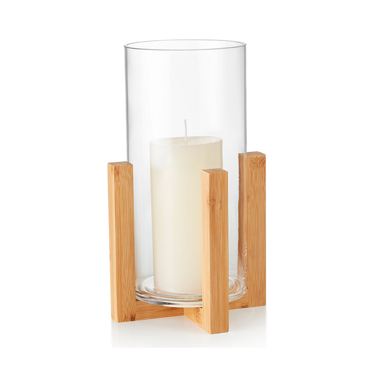 King Cystal Portavelas de Cristal y Base de Madera 2 piezas — Imagen 4 de 4