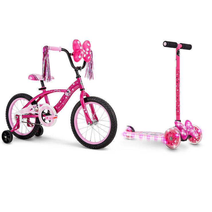 Bicicleta y Scooter Infantil R16 Huffy Minnie Combo — Imagen 1 de 4