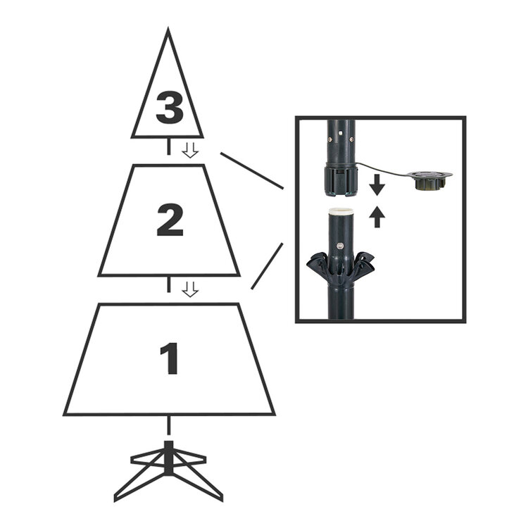 Árbol de Navidad Artificial Pre iluminado con luces Radiant Micro LED® 2.2 m, Estilo Aspen  — Imagen 4 de 4