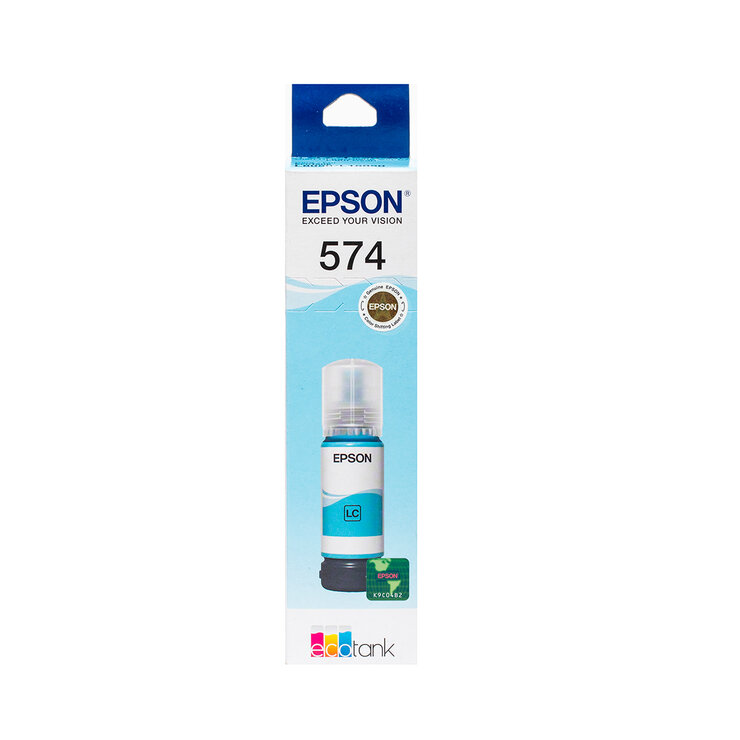 Epson Botella de Tinta Color Cian Claro T574 — Imagen 2 de 4